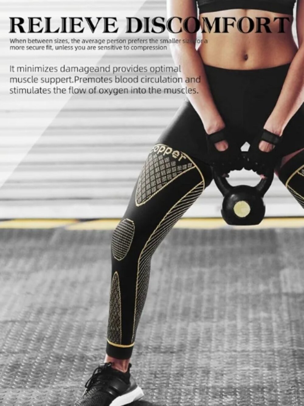 UGEM Compression Full Leg Sleeves – Pain Relief & Support- Large - Picture 6 of 7